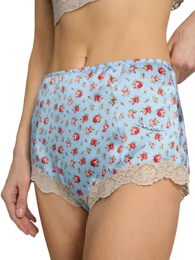 Dolce & Gabbana Women's Guaina Floral Silk-Blend Satin Briefs - Roselline Celeste - Size XL | Thumbnail 5 Dolce & Gabbana Women's Guaina Floral Silk-Blend Satin Briefs - Roselline Celeste - Size XL | Thumbnail 5