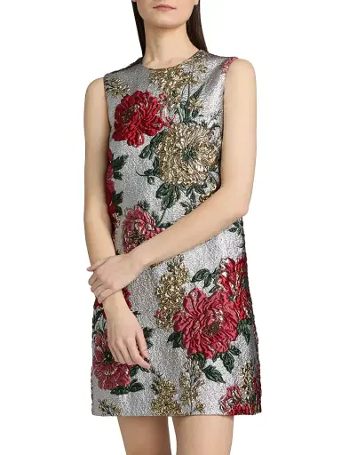 Dolce & Gabbana Women's Floral Matelassé Jacquard Minidress - Jacquard | Thumbnail 3 Dolce & Gabbana Women's Floral Matelassé Jacquard Minidress - Jacquard | Thumbnail 3