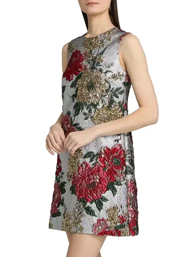 Dolce & Gabbana Women's Floral Matelassé Jacquard Minidress - Jacquard | Thumbnail 4 Dolce & Gabbana Women's Floral Matelassé Jacquard Minidress - Jacquard | Thumbnail 4