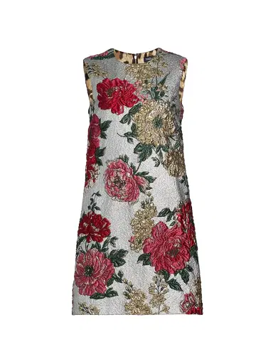 Dolce & Gabbana Women's Floral Matelassé Jacquard Minidress - Jacquard | Thumbnail 1 Dolce & Gabbana Women's Floral Matelassé Jacquard Minidress - Jacquard | Thumbnail 1