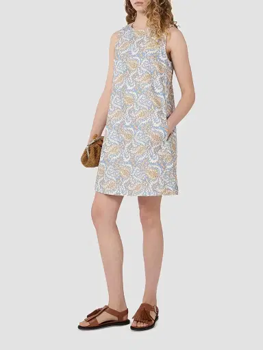 Weekend Max Mara Women's Printed Cotton Basketweave A-Line Dress - Light Blue - Size 8 | Thumbnail 2 Weekend Max Mara Women's Printed Cotton Basketweave A-Line Dress - Light Blue - Size 8 | Thumbnail 2