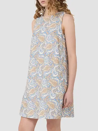 Weekend Max Mara Women's Printed Cotton Basketweave A-Line Dress - Light Blue - Size 8 | Thumbnail 3 Weekend Max Mara Women's Printed Cotton Basketweave A-Line Dress - Light Blue - Size 8 | Thumbnail 3