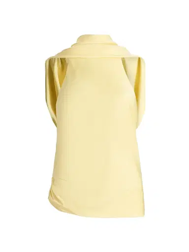 SIMKHAI Women's Samira Satin Cape Top - Buttercream | Thumbnail 1 SIMKHAI Women's Samira Satin Cape Top - Buttercream | Thumbnail 1