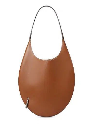 Tory Burch Women's Pierced Leather Shoulder Bag - Aged Tan | Thumbnail 1 Tory Burch Women's Pierced Leather Shoulder Bag - Aged Tan | Thumbnail 1