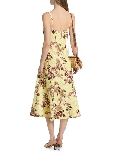 Cara Cara Women's Gimlet Floral Linen Midi-Dress - Windsor Lemon | Thumbnail 5 Cara Cara Women's Gimlet Floral Linen Midi-Dress - Windsor Lemon | Thumbnail 5