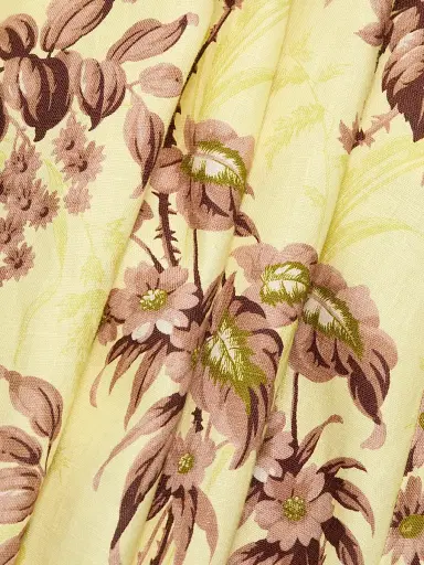 Cara Cara Women's Gimlet Floral Linen Midi-Dress - Windsor Lemon | Thumbnail 7 Cara Cara Women's Gimlet Floral Linen Midi-Dress - Windsor Lemon | Thumbnail 7