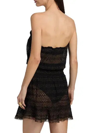 Ramy Brook Women's Swirl Lauryn Metallic-Knit Cover-Up Minidress | Thumbnail 5 Ramy Brook Women's Swirl Lauryn Metallic-Knit Cover-Up Minidress | Thumbnail 5