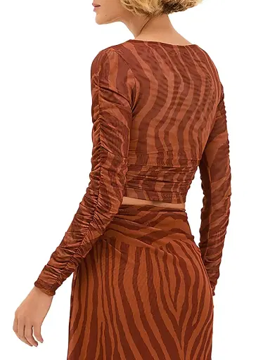 ViX by Paula Hermanny Women's Sundown Mira Striped Crop Top | Thumbnail 4 ViX by Paula Hermanny Women's Sundown Mira Striped Crop Top | Thumbnail 4
