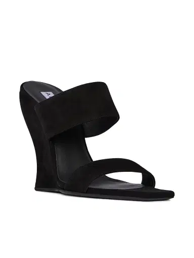 Alaïa Women's 110MM Suede Wedge Mules - Noir | Thumbnail 2 Alaïa Women's 110MM Suede Wedge Mules - Noir | Thumbnail 2