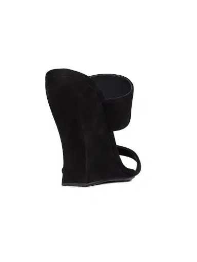 Alaïa Women's 110MM Suede Wedge Mules - Noir | Thumbnail 3 Alaïa Women's 110MM Suede Wedge Mules - Noir | Thumbnail 3