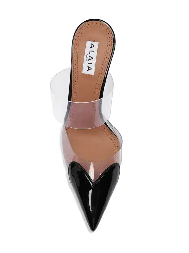 Alaïa Women's 90MM Heart-Toe Wedge Mules - Noir | Thumbnail 3 Alaïa Women's 90MM Heart-Toe Wedge Mules - Noir | Thumbnail 3