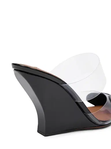 Alaïa Women's 90MM Heart-Toe Wedge Mules - Noir | Thumbnail 4 Alaïa Women's 90MM Heart-Toe Wedge Mules - Noir | Thumbnail 4