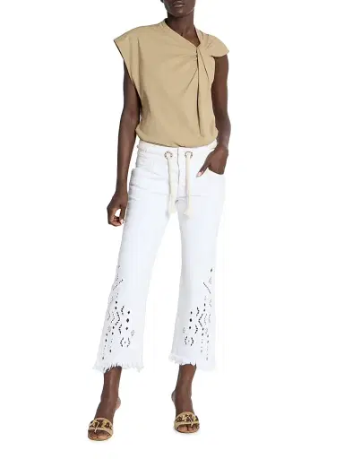 Isabel Marant Women's Nayda Cotton Twist Top - Light Bronze - Size Large | Thumbnail 2 Isabel Marant Women's Nayda Cotton Twist Top - Light Bronze - Size Large | Thumbnail 2