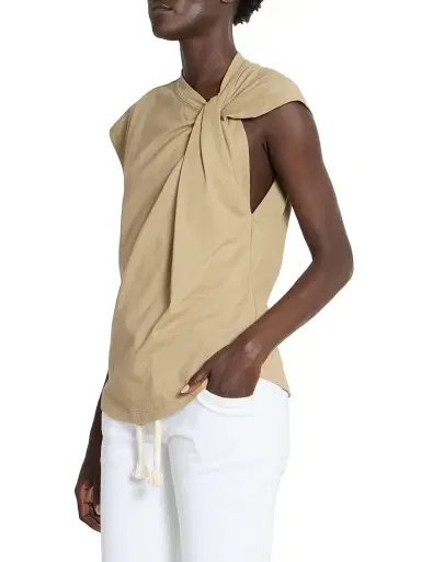 Isabel Marant Women's Nayda Cotton Twist Top - Light Bronze - Size Large | Thumbnail 4 Isabel Marant Women's Nayda Cotton Twist Top - Light Bronze - Size Large | Thumbnail 4