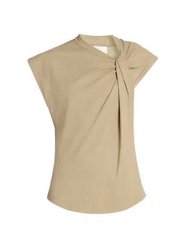 Isabel Marant Women's Nayda Cotton Twist Top - Light Bronze - Size Large | Thumbnail 1 Isabel Marant Women's Nayda Cotton Twist Top - Light Bronze - Size Large | Thumbnail 1