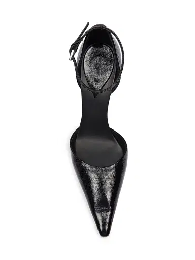 ALAIA Women's 90MM Patent Leather D'Orsay Pumps - Noir | Thumbnail 4 ALAIA Women's 90MM Patent Leather D'Orsay Pumps - Noir | Thumbnail 4