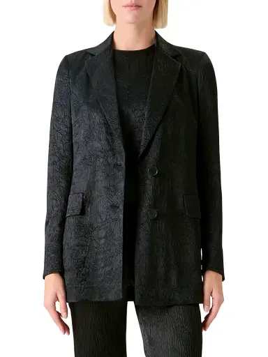 Akris punto Women's Crinkled Satin Single-Breasted Jacket | Thumbnail 3 Akris punto Women's Crinkled Satin Single-Breasted Jacket | Thumbnail 3