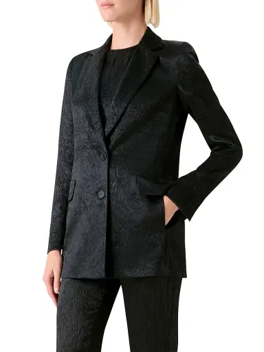 Akris punto Women's Crinkled Satin Single-Breasted Jacket | Thumbnail 4 Akris punto Women's Crinkled Satin Single-Breasted Jacket | Thumbnail 4
