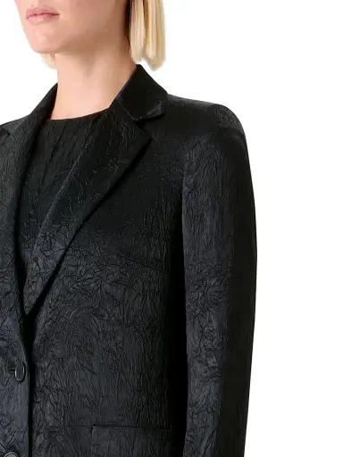 Akris punto Women's Crinkled Satin Single-Breasted Jacket | Thumbnail 6 Akris punto Women's Crinkled Satin Single-Breasted Jacket | Thumbnail 6