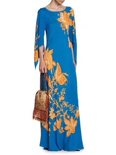 Etro Women's Kalispera Embroidered Fringe Pouch - Camel | Thumbnail 2 Etro Women's Kalispera Embroidered Fringe Pouch - Camel | Thumbnail 2