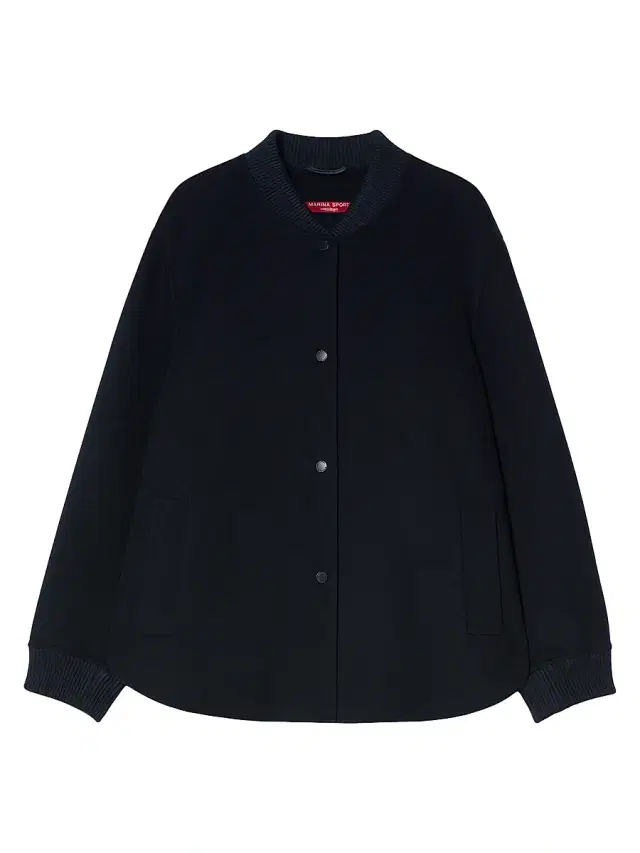 Women's Double Faced Wool Blend Jacket - Midnight Blue Women's Double Faced Wool Blend Jacket - Midnight Blue