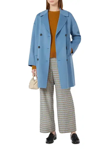 Max Mara Women's Patterned Wool and Cotton Trousers - Size 16 | Thumbnail 2 Max Mara Women's Patterned Wool and Cotton Trousers - Size 16 | Thumbnail 2
