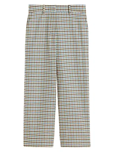 Max Mara Women's Patterned Wool and Cotton Trousers - Size 16 | Thumbnail 1 Max Mara Women's Patterned Wool and Cotton Trousers - Size 16 | Thumbnail 1