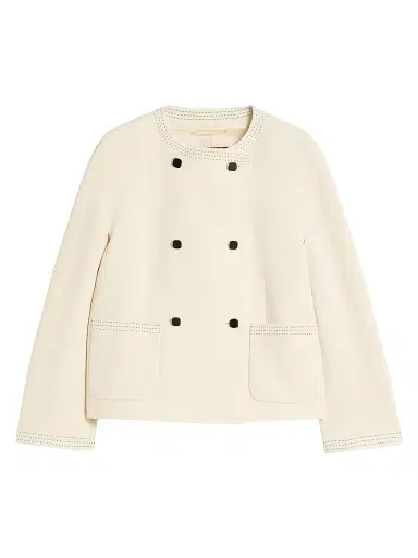 Max Mara Women's Boxy Jacket in Cady - Beige | Thumbnail 1 Max Mara Women's Boxy Jacket in Cady - Beige | Thumbnail 1