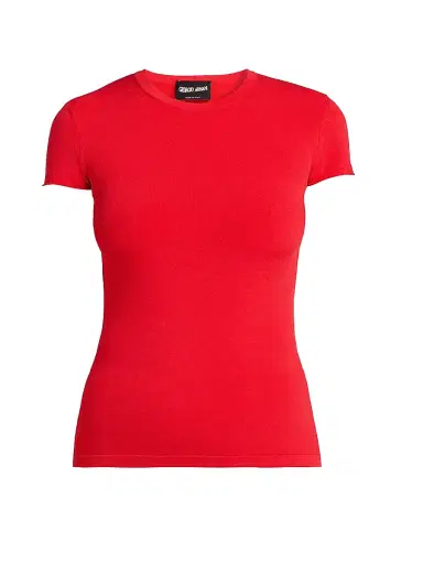 Giorgio Armani Women's Jersey T-Shirt - Fiery Red | Thumbnail 1 Giorgio Armani Women's Jersey T-Shirt - Fiery Red | Thumbnail 1