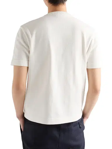 Prada Men's Cotton Crewneck Sweater - White | Thumbnail 3 Prada Men's Cotton Crewneck Sweater - White | Thumbnail 3