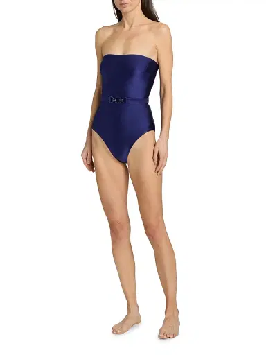 Zimmermann Women's Patience Belted Bandeau One-Piece Swimsuit - Royal Blue - Size 4 | Thumbnail 2 Zimmermann Women's Patience Belted Bandeau One-Piece Swimsuit - Royal Blue - Size 4 | Thumbnail 2