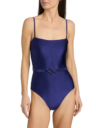 Zimmermann Women's Patience Belted Bandeau One-Piece Swimsuit - Royal Blue - Size 4 | Thumbnail 5 Zimmermann Women's Patience Belted Bandeau One-Piece Swimsuit - Royal Blue - Size 4 | Thumbnail 5