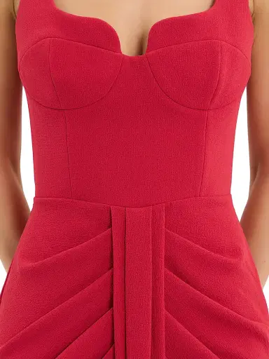 Rebecca Vallance Women's Zarya Ruched Gown - Red | Thumbnail 6 Rebecca Vallance Women's Zarya Ruched Gown - Red | Thumbnail 6