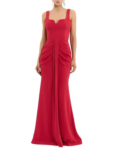 Rebecca Vallance Women's Zarya Ruched Gown - Red | Thumbnail 1 Rebecca Vallance Women's Zarya Ruched Gown - Red | Thumbnail 1