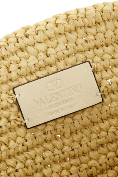 Valentino Garavani Crochet Raffia Viva Superstar Medium Tote Bag | Thumbnail 6 Valentino Garavani Crochet Raffia Viva Superstar Medium Tote Bag | Thumbnail 6