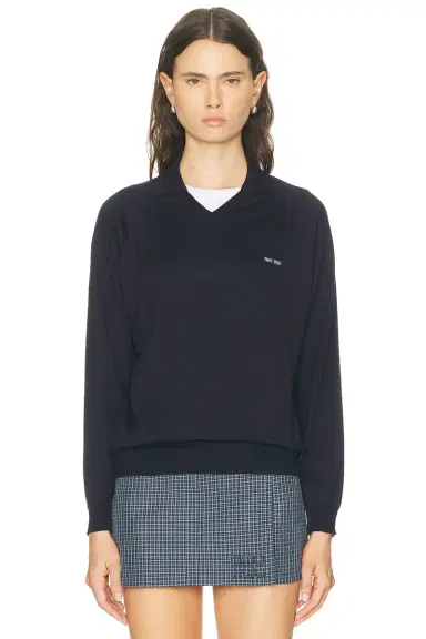 Miu Miu Wool F.14 Sweater | Thumbnail 1 Miu Miu Wool F.14 Sweater | Thumbnail 1