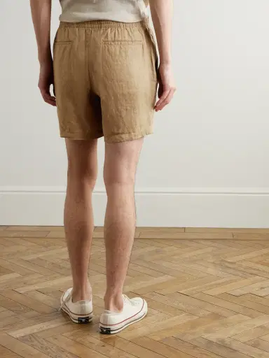 Polo Ralph Lauren Prepster Straight-Leg Logo-Embroidered Linen Drawstring Shorts - Men | Thumbnail 4 Polo Ralph Lauren Prepster Straight-Leg Logo-Embroidered Linen Drawstring Shorts - Men | Thumbnail 4