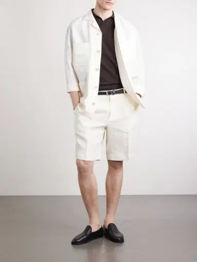 Rubinacci Straight-Leg Pleated Cotton Shorts - Men | Thumbnail 2 Rubinacci Straight-Leg Pleated Cotton Shorts - Men | Thumbnail 2