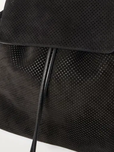 Tom Ford T Line Leather-Trimmed Perforated Suede Backpack - Men | Thumbnail 5 Tom Ford T Line Leather-Trimmed Perforated Suede Backpack - Men | Thumbnail 5