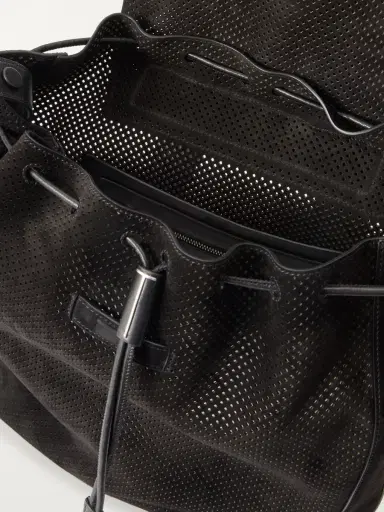 Tom Ford T Line Leather-Trimmed Perforated Suede Backpack - Men | Thumbnail 6 Tom Ford T Line Leather-Trimmed Perforated Suede Backpack - Men | Thumbnail 6