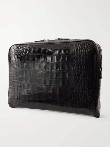 Tom Ford Croc-Effect Leather Pouch - Men | Thumbnail 4 Tom Ford Croc-Effect Leather Pouch - Men | Thumbnail 4