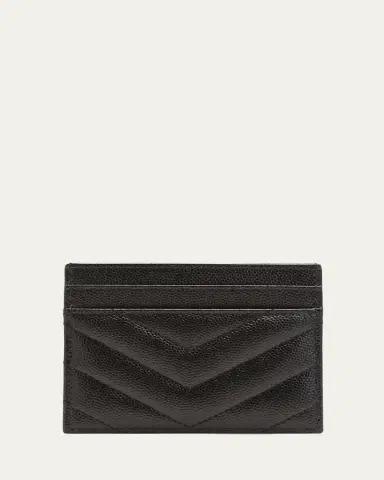 Saint Laurent YSL Monogram Card Case in Grained Leather | Thumbnail 6 Saint Laurent YSL Monogram Card Case in Grained Leather | Thumbnail 6