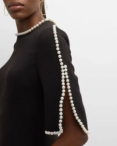 Rickie Freeman for Teri Jon Pearl Trimmed Sheath Dress | Thumbnail 4 Rickie Freeman for Teri Jon Pearl Trimmed Sheath Dress | Thumbnail 4