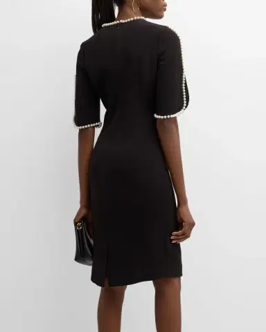 Rickie Freeman for Teri Jon Pearl Trimmed Sheath Dress | Thumbnail 5 Rickie Freeman for Teri Jon Pearl Trimmed Sheath Dress | Thumbnail 5