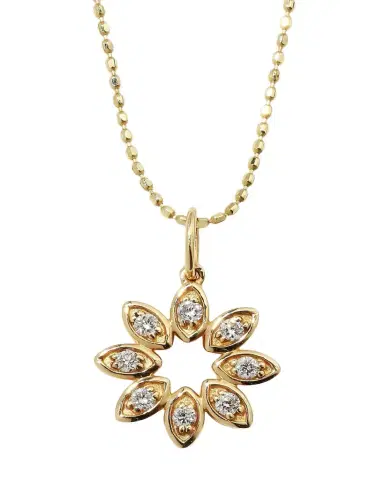 Sydney Evan 14k Diamond Marquise Flower Necklace | Thumbnail 1 Sydney Evan 14k Diamond Marquise Flower Necklace | Thumbnail 1