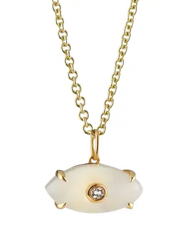 Sydney Evan Carved Rainbow Moonstone and Diamond Evil Eye Charm Necklace | Thumbnail 1 Sydney Evan Carved Rainbow Moonstone and Diamond Evil Eye Charm Necklace | Thumbnail 1