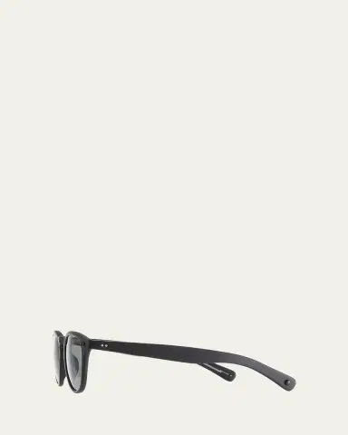 Garrett Leight Men's Hampton X Round Acetate Sunglasses, Black | Thumbnail 3 Garrett Leight Men's Hampton X Round Acetate Sunglasses, Black | Thumbnail 3