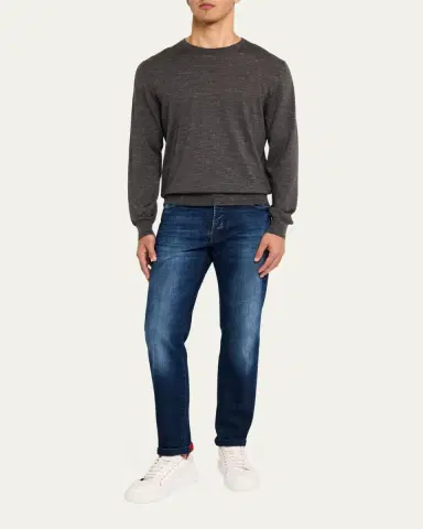 Kiton Men's Slim-Fit Dark Wash Jeans | Thumbnail 2 Kiton Men's Slim-Fit Dark Wash Jeans | Thumbnail 2
