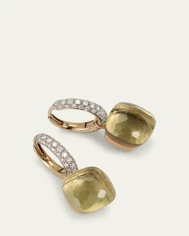 Pomellato Nudo Prasiolite Drop Earrings with Diamonds | Thumbnail 3 Pomellato Nudo Prasiolite Drop Earrings with Diamonds | Thumbnail 3
