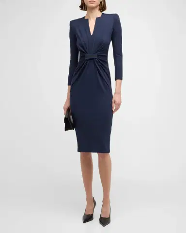 Giorgio Armani Tab Front Jersey Dress | Thumbnail 2 Giorgio Armani Tab Front Jersey Dress | Thumbnail 2